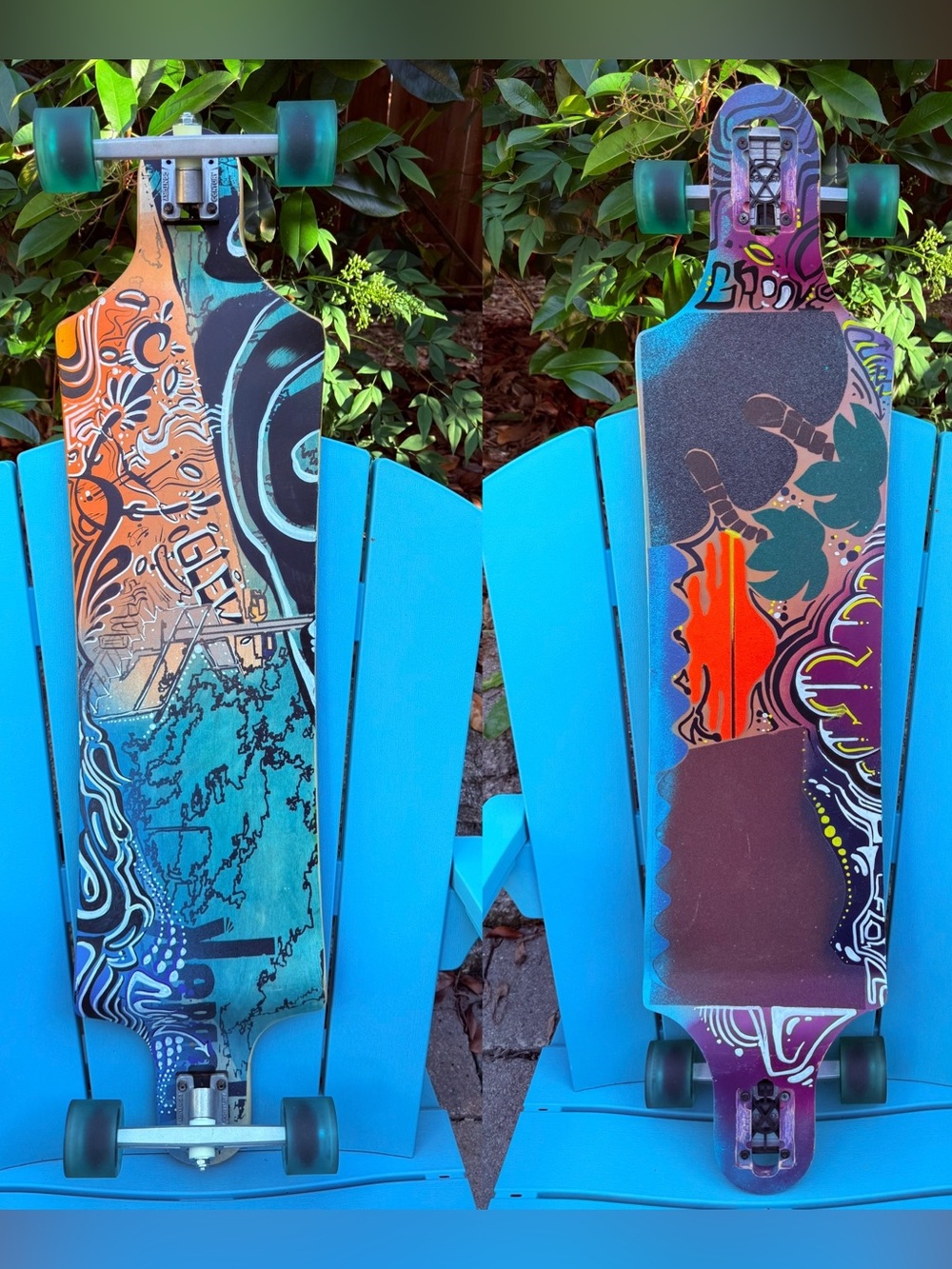 Custom Drop Down Complete Longboard Skateboard 10” x 43” Century C80 RKP Trucks